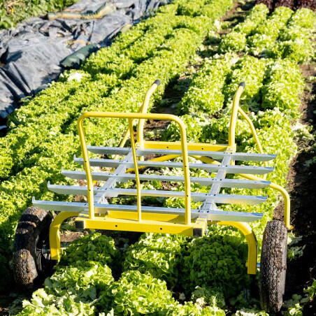Market gardening cart in wide track double kit