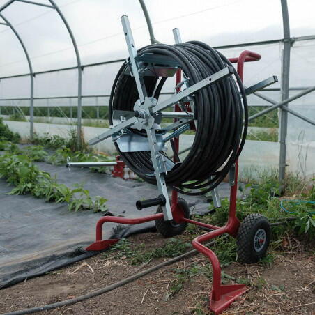 Reel/Unwinder for drip irrigation hose