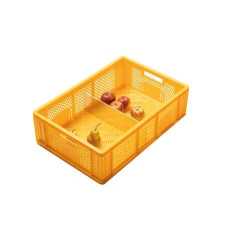 Crate partitioner for harvest on slopes - Silver Fox 03 harvester